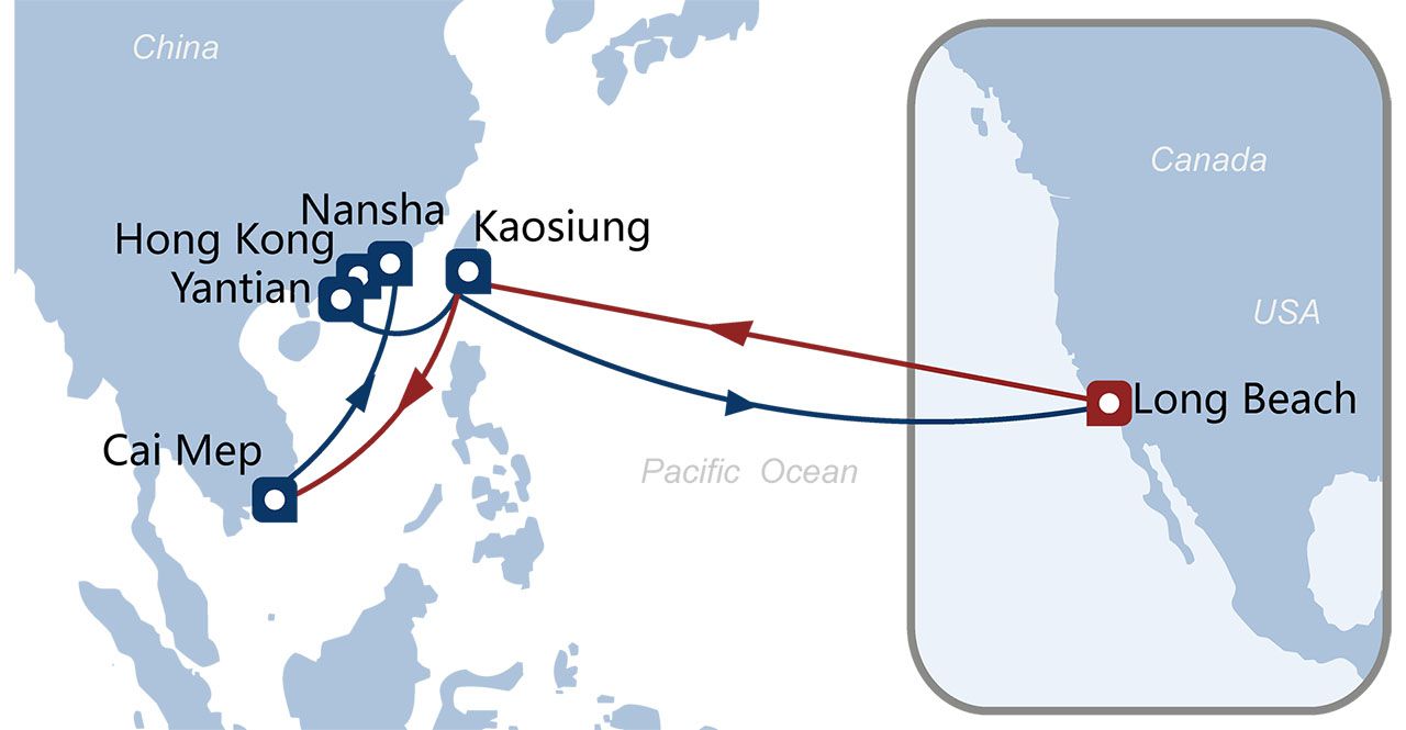 美国海派航线图